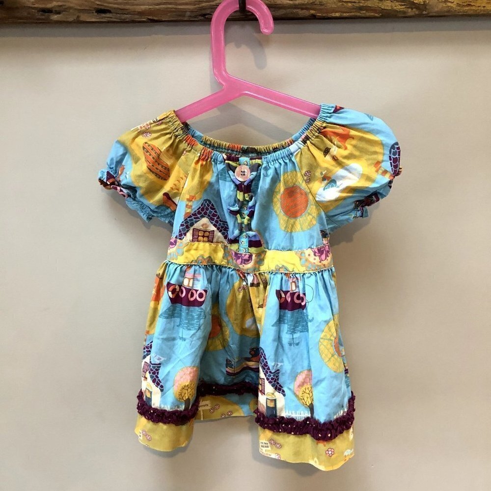 Matilda Jane Paint‎ by Numbers Sidewalk Chalk Peasant Top- Size 2